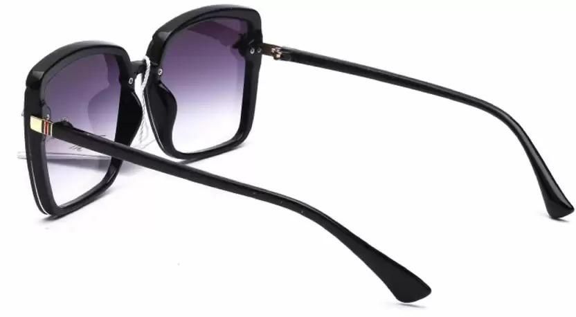 UV Protection Over-sized Sunglasses (64) (For Women, Violet)